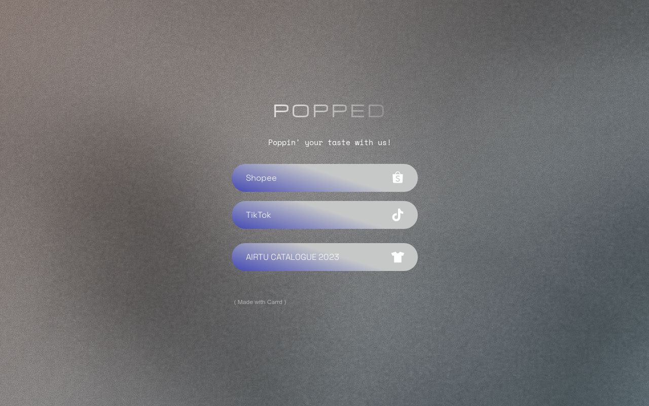 Carrd profile picture for @popped